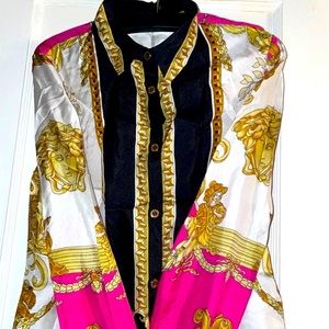 Versace Medusa renaissance silk shirt